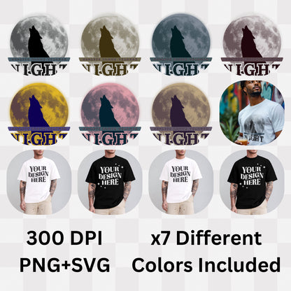 Secrets Bloom Through Night - Wolf Moon Mysterious Statement Artwork