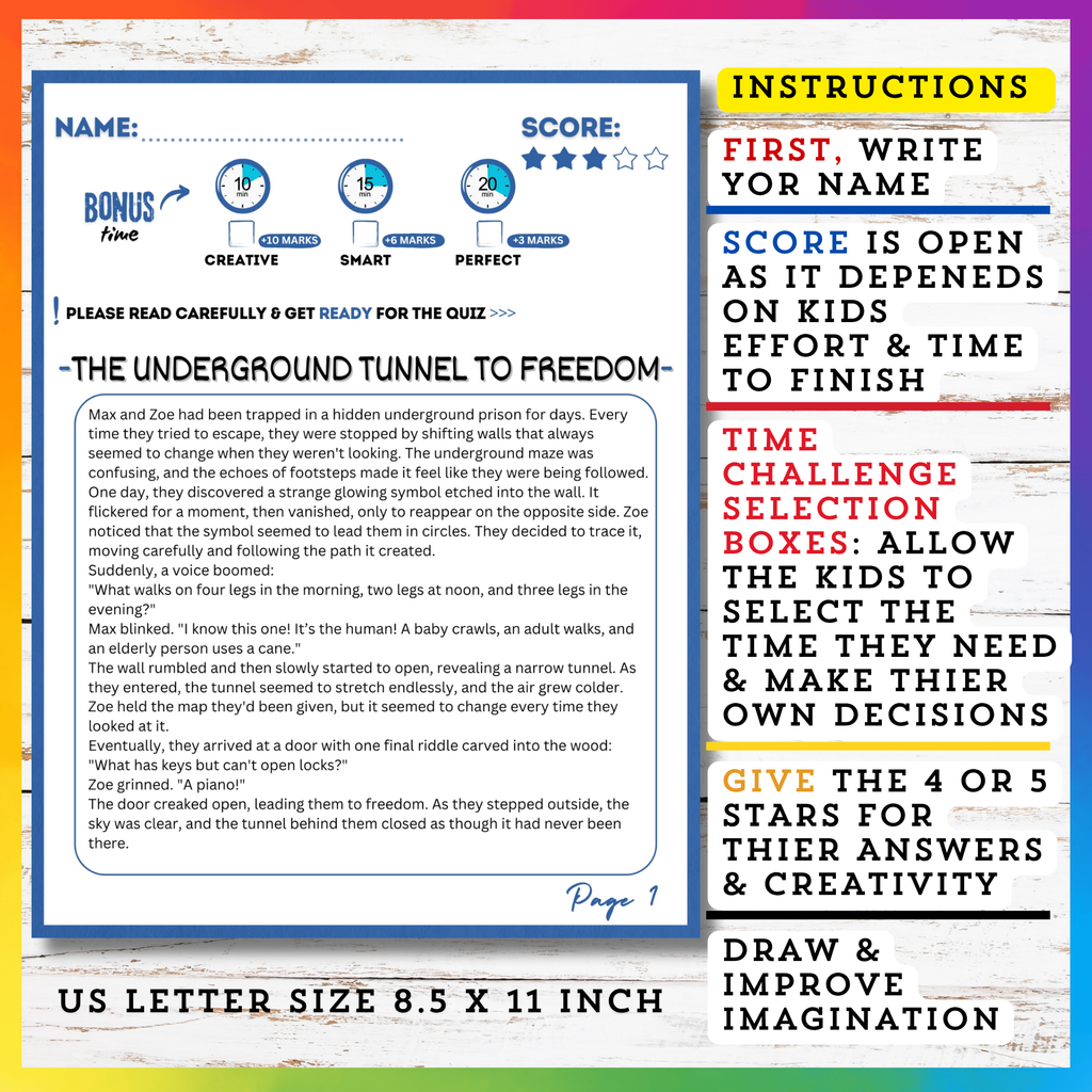 Escapes & Puzzels Reading Stories