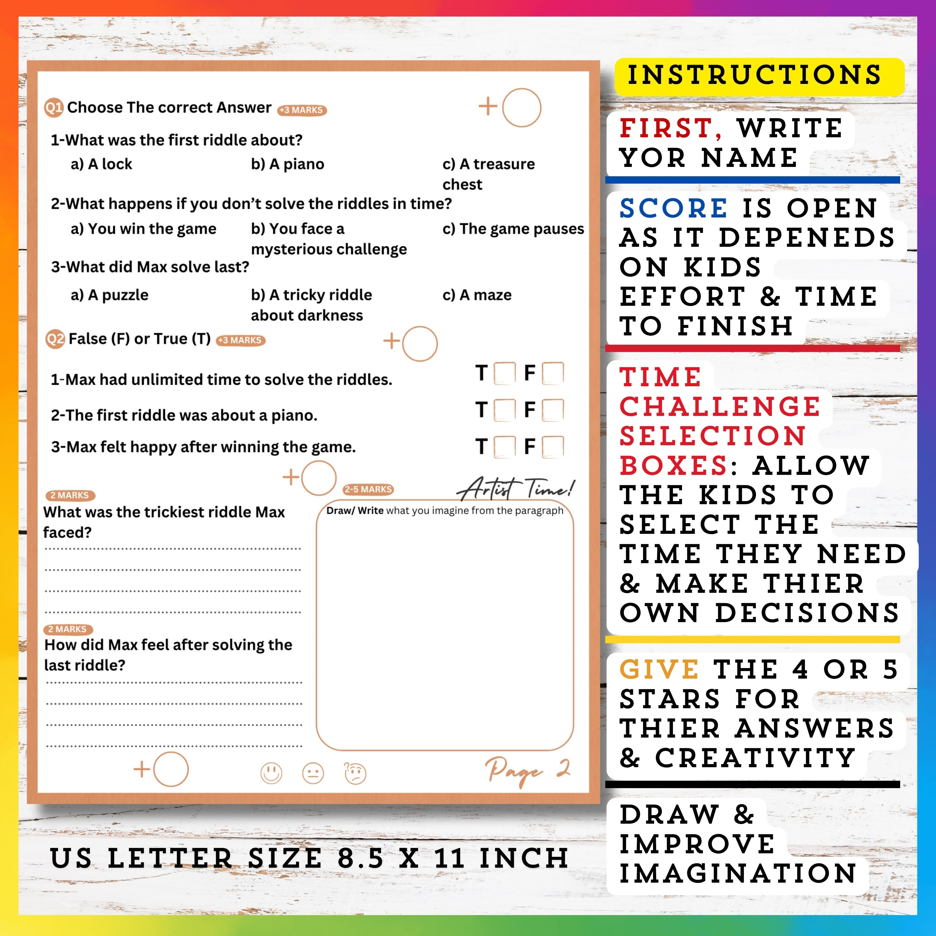 Brain Puzzel Reading Stories