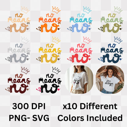 No Means No - Crown Boundary Empowerment Consent Statement Artwork