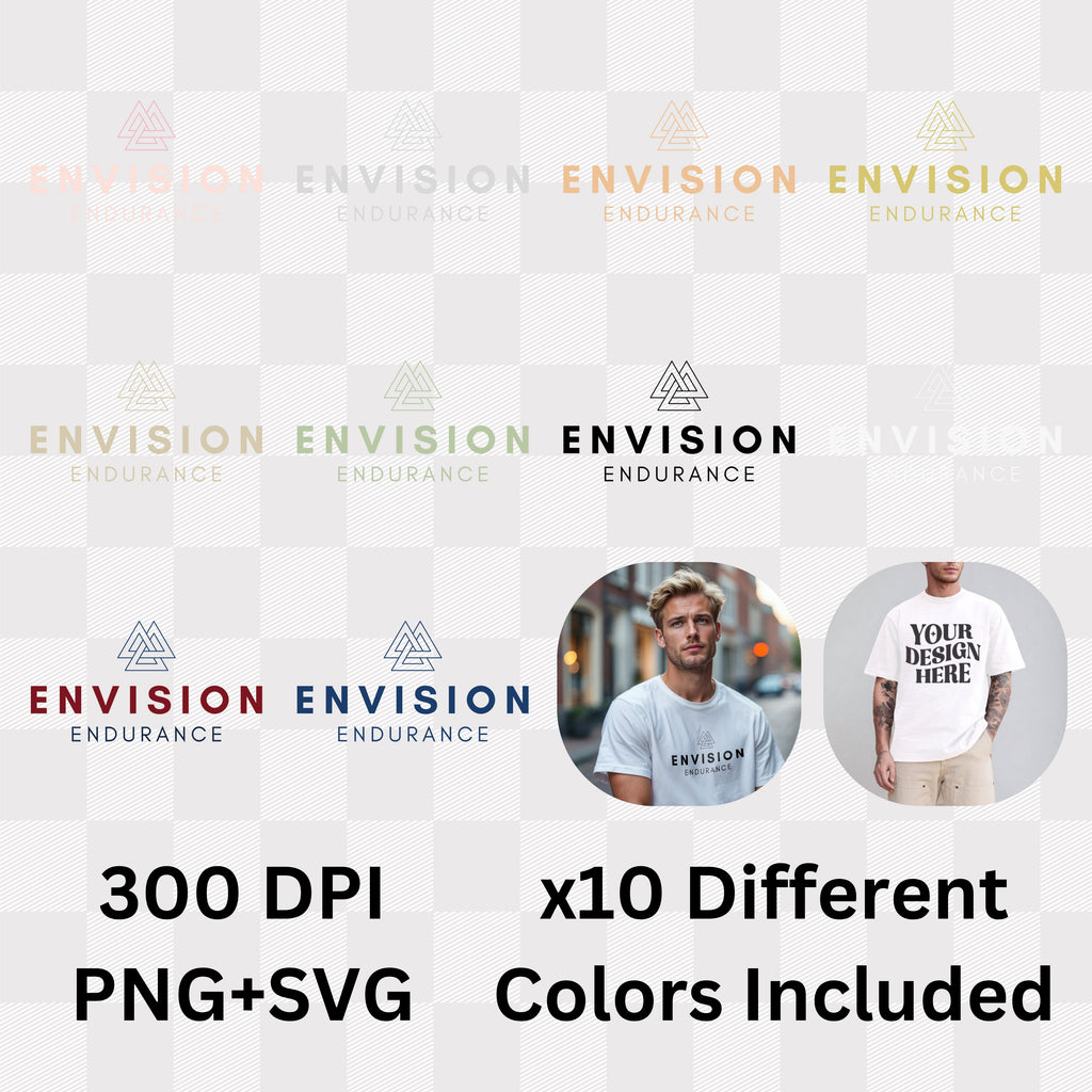 Envision Endurance - Geometric Mountain Minimalist Statement Artwork