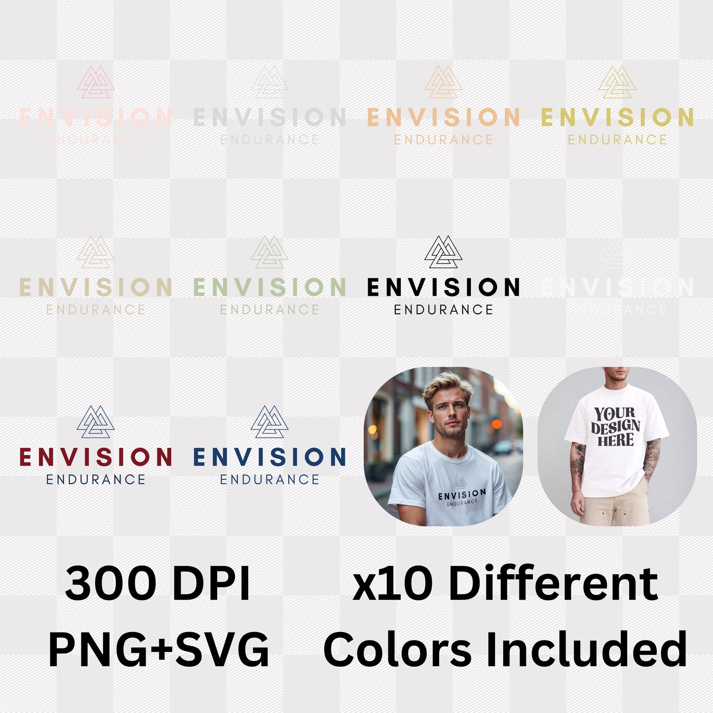 Envision Endurance - Geometric Mountain Minimalist Statement Artwork