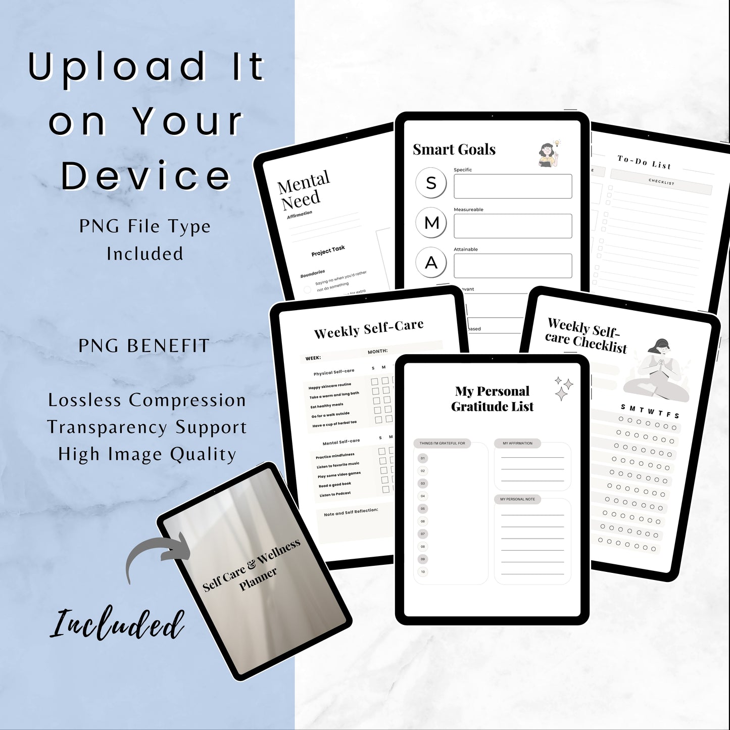 Selfcare & Wellness Planner Bundle