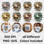 Bloom Where You Are Planted - Skull Butterfly Nature Growth Statement Artwork