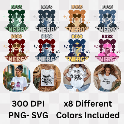 Boss Energy - Retro Pink Girl Power Confident Feminine Empowerment Statement Artwork