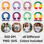 Unbreakable Spirit - Afro Silhouette Retro Sunset Circle Natural Hair Empowerment Artwork