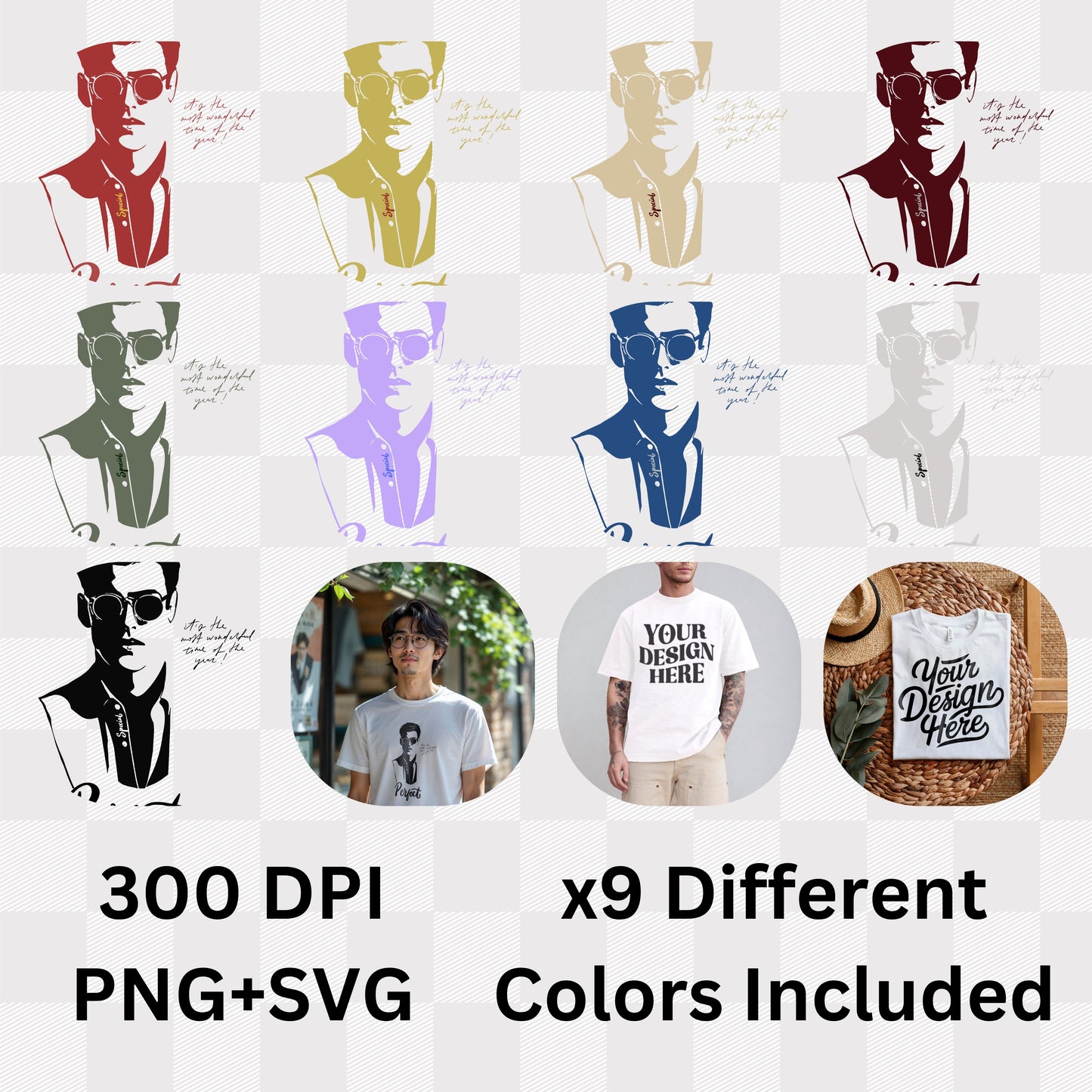 Perfect - Minimalist Portrait Sketch with Sunglasses Confidence Statement Artwork