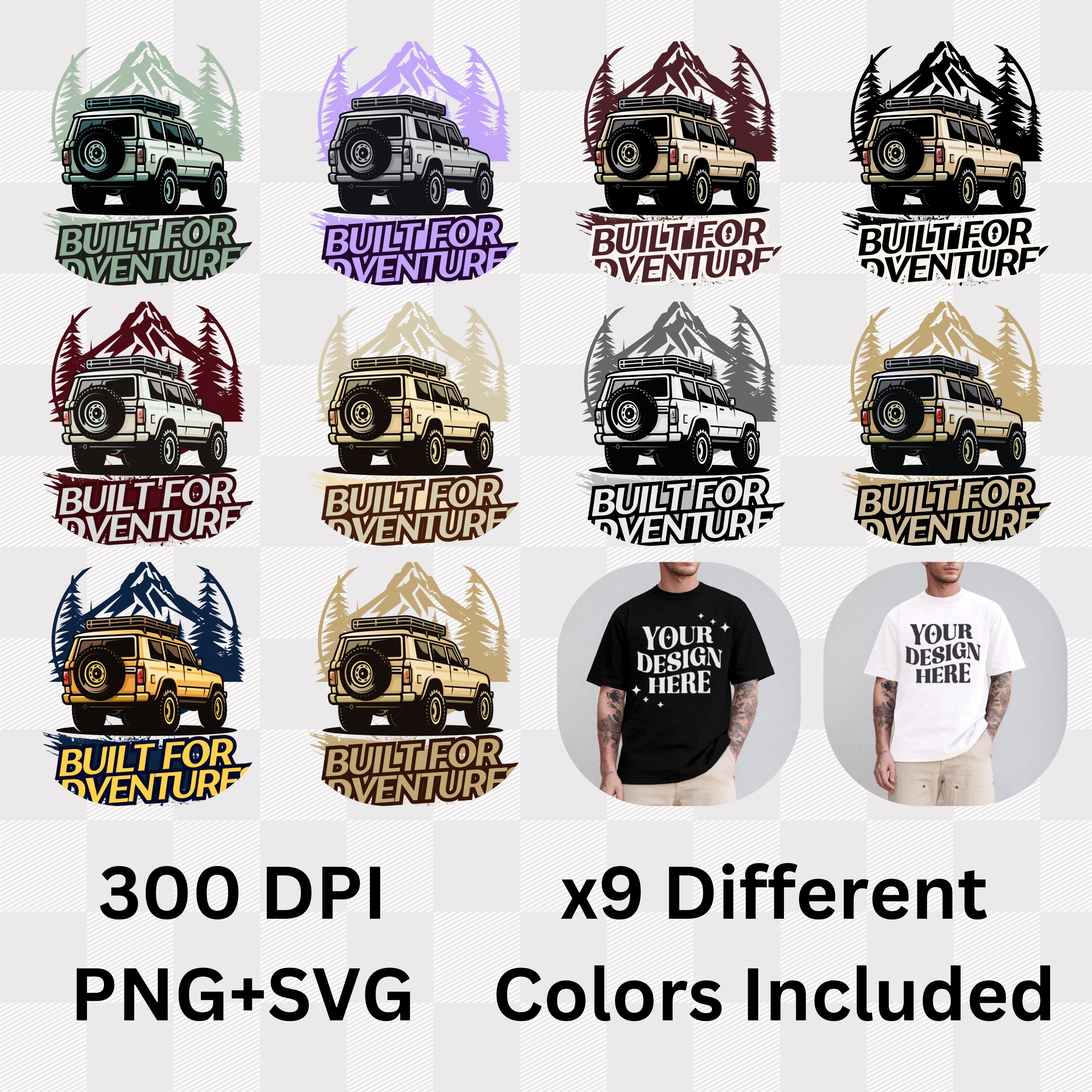 Built For Adventures - Mountain Off-Road Badge Statement Artwork