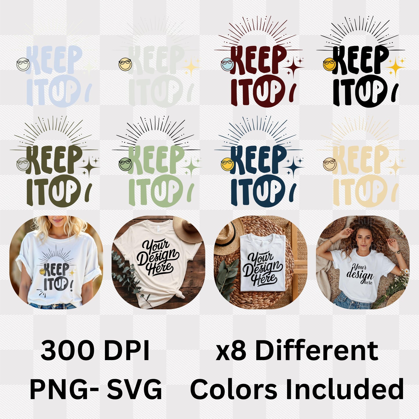 Keep It UP - Sunshine Positivity Optimism Motivational Statement Artwork