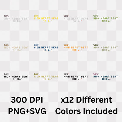 High Heart Beat Rate - Cute Cat Lover Funny Statement Artwork