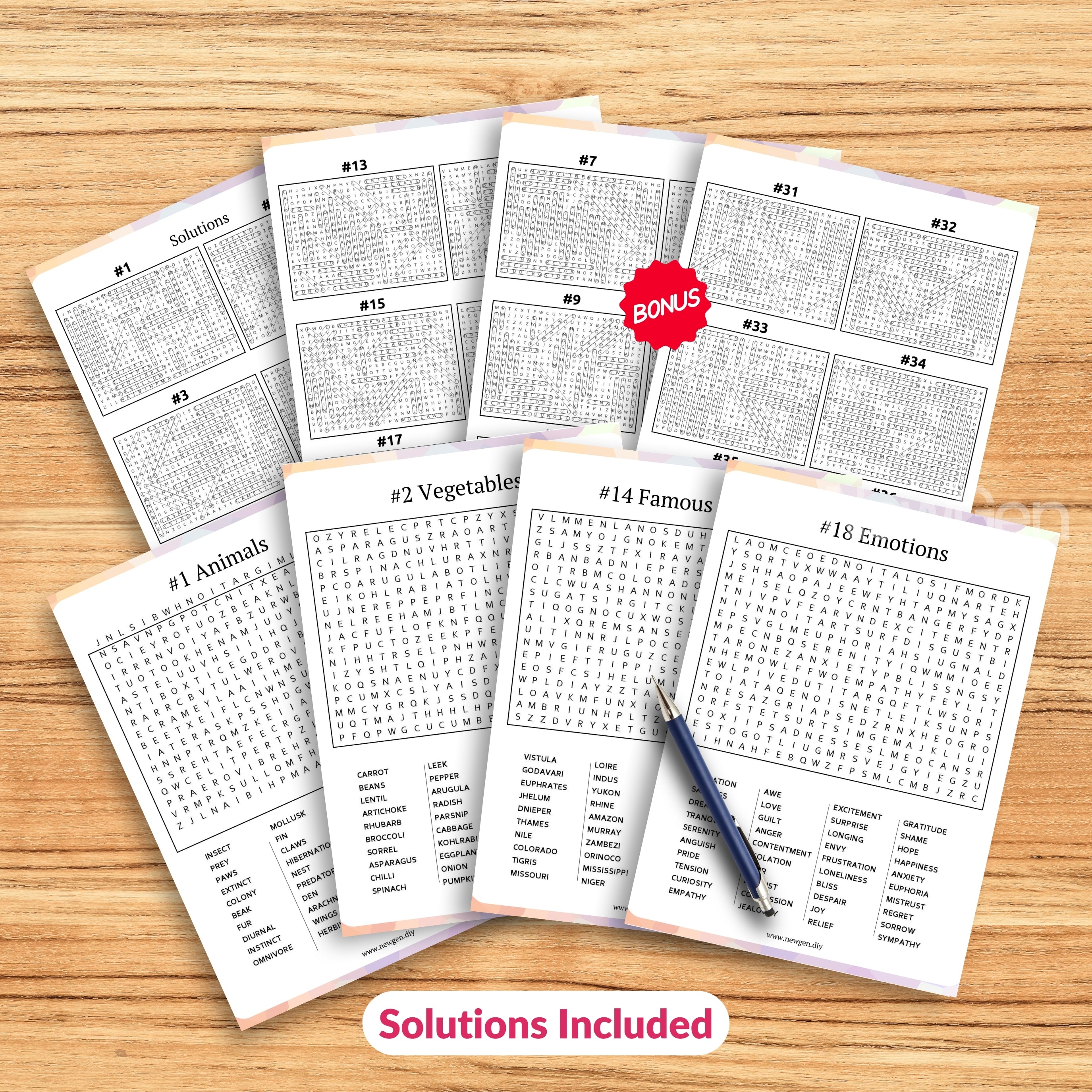 100 Word Search Adult For Teen & Adult +4000 Words