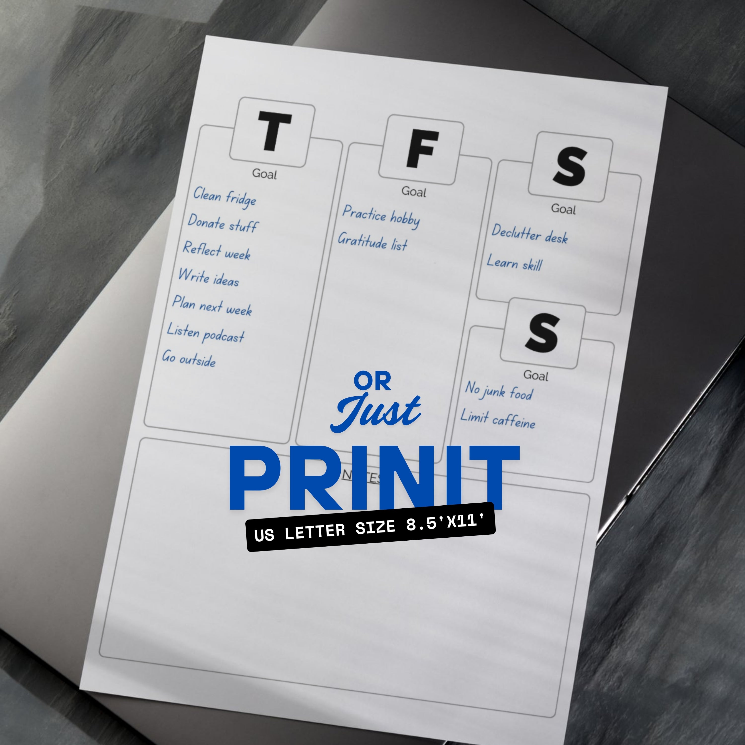 Daily Habbit & Goal Tracker x2 PDFs