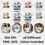 Strength Personified - Adorable Kitten with Lightbulb Hearts Cute Power Statement Artwork