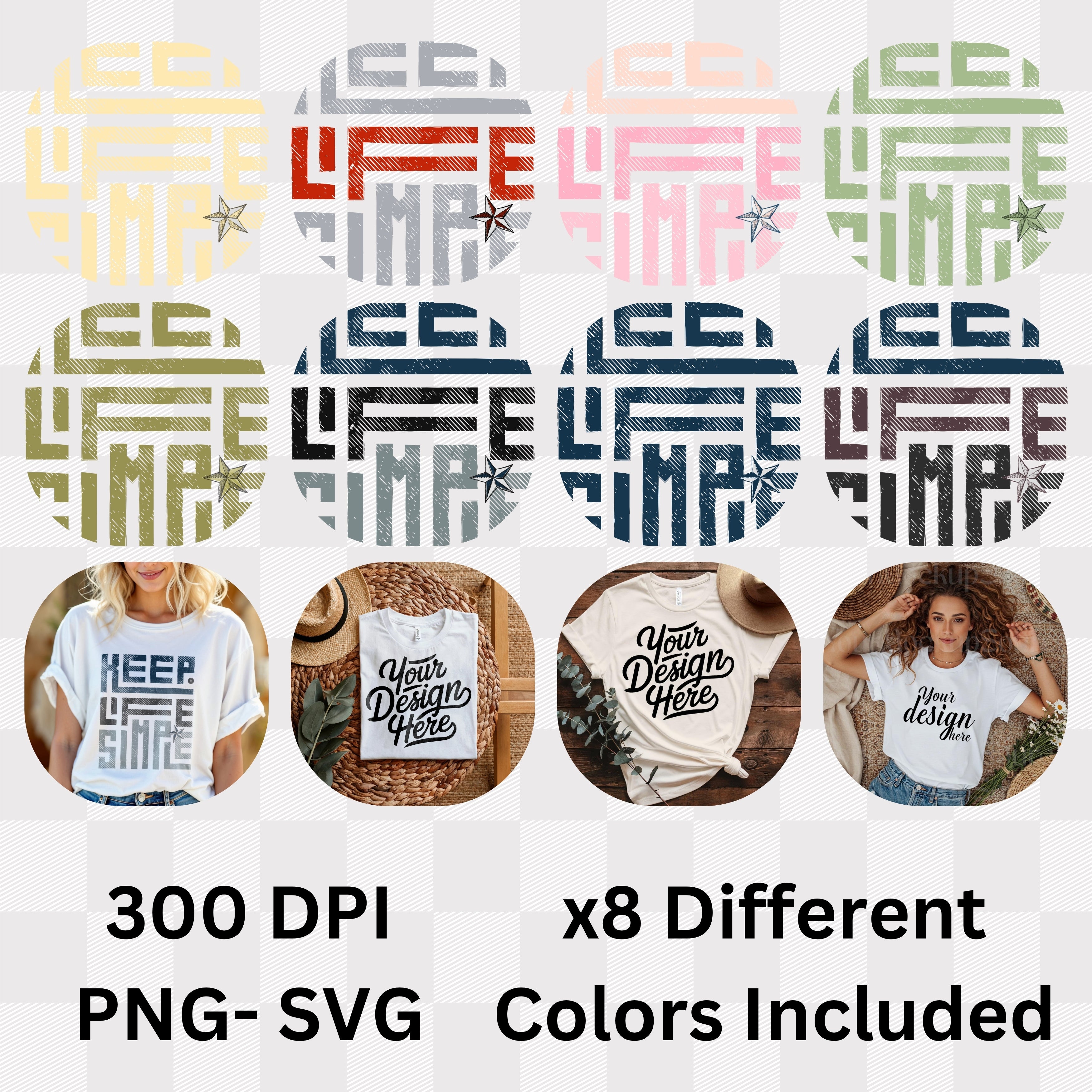 Keep Life Simple - Distressed Typography Minimalist Lifestyle Statement Artwork