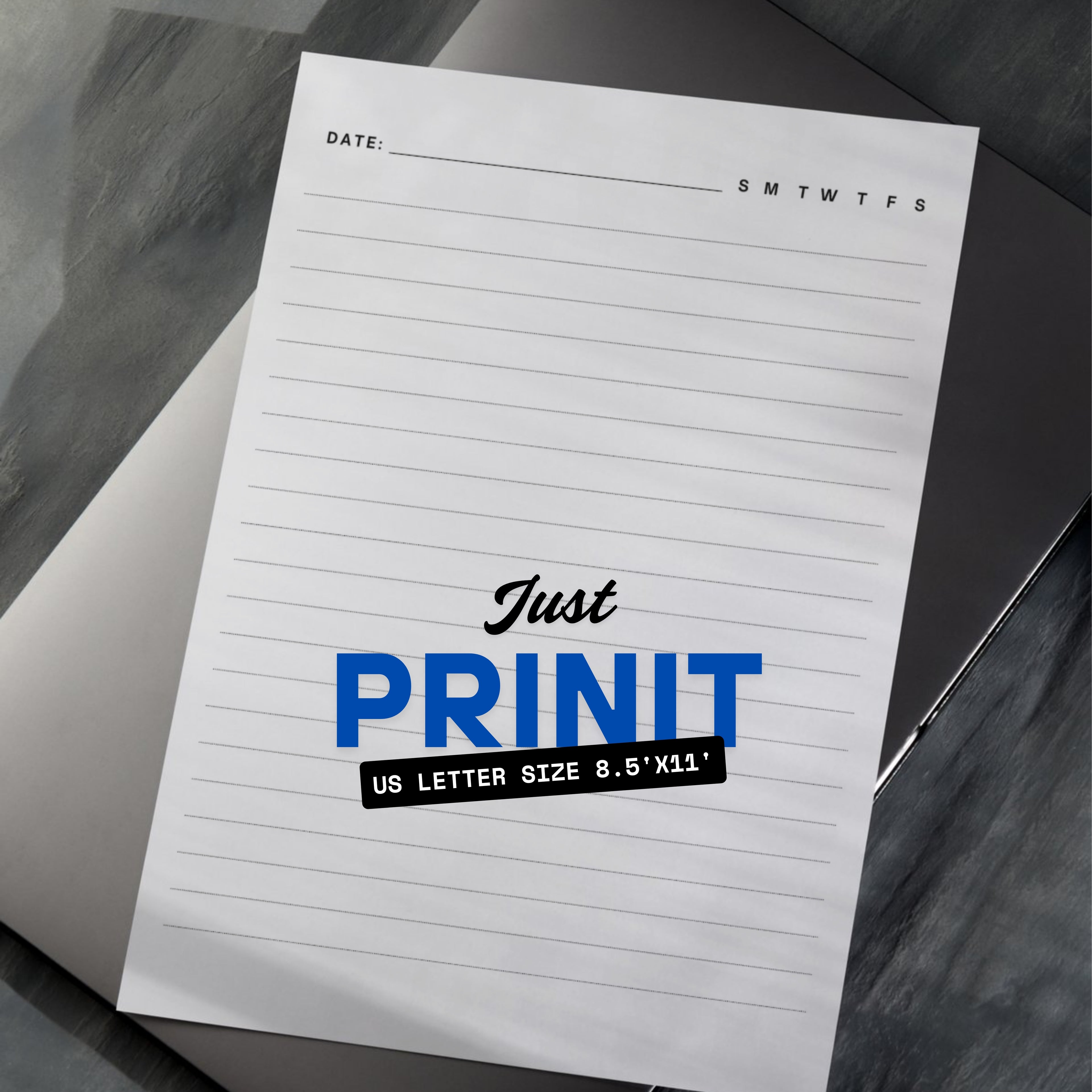 Lined White Daily Note Paper PDF