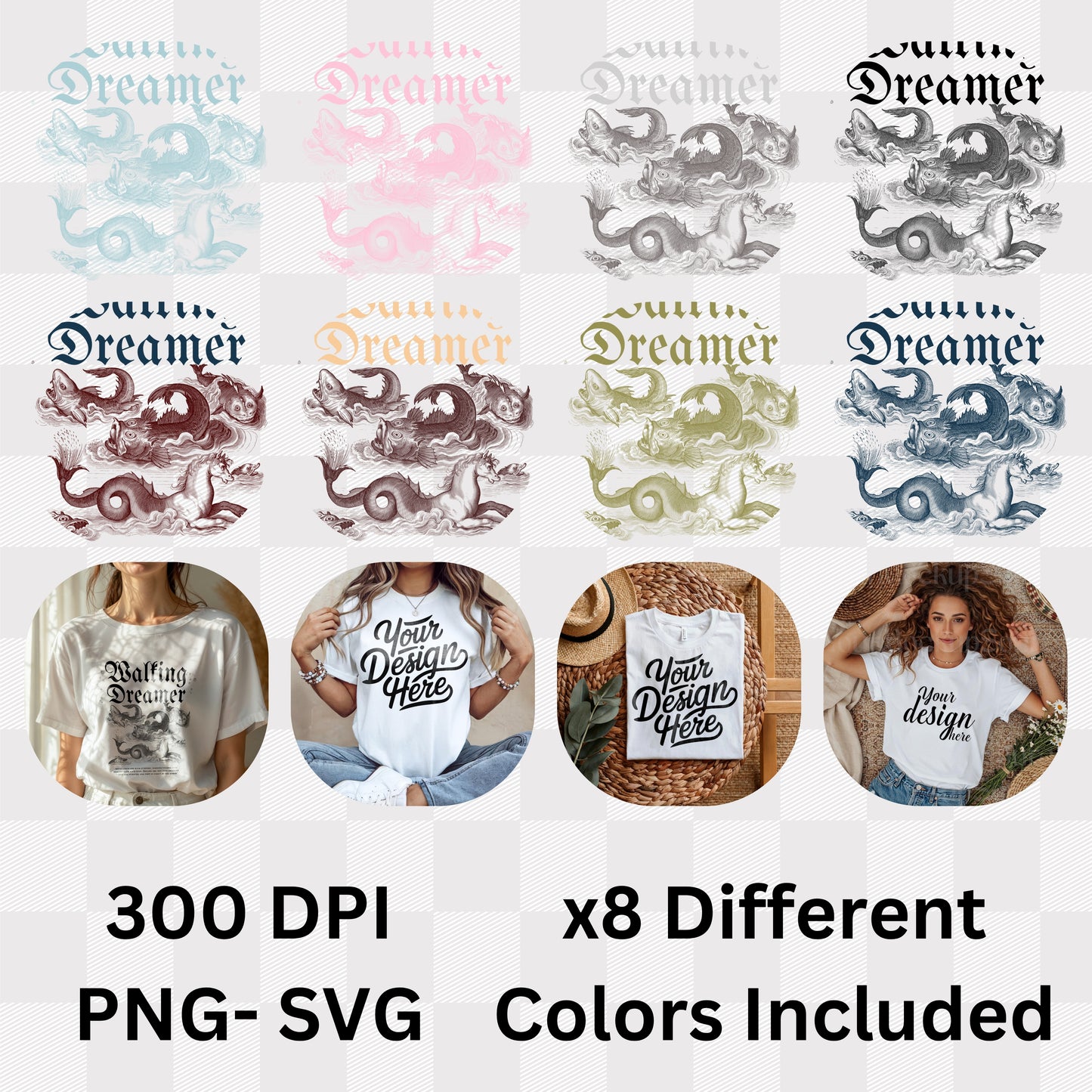 Walking Dreamer - Medieval Gothic Ocean Dreams Action Statement Artwork