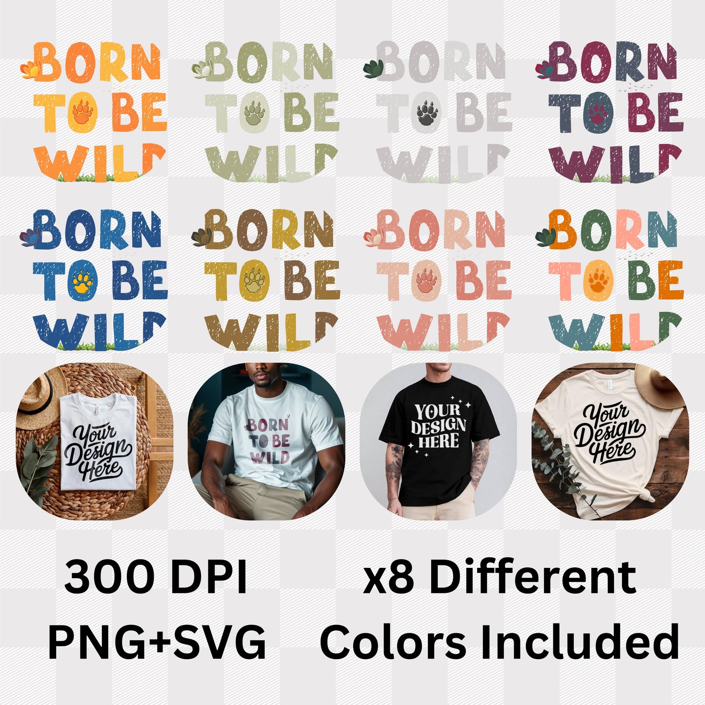 Born To Be Wild - Nature Adventure Freedom Statement Artwork