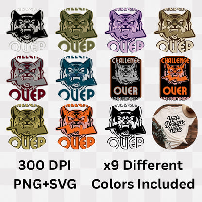 Challenge Over Boss Fight Ready - Gaming Motivational Statement Artwork