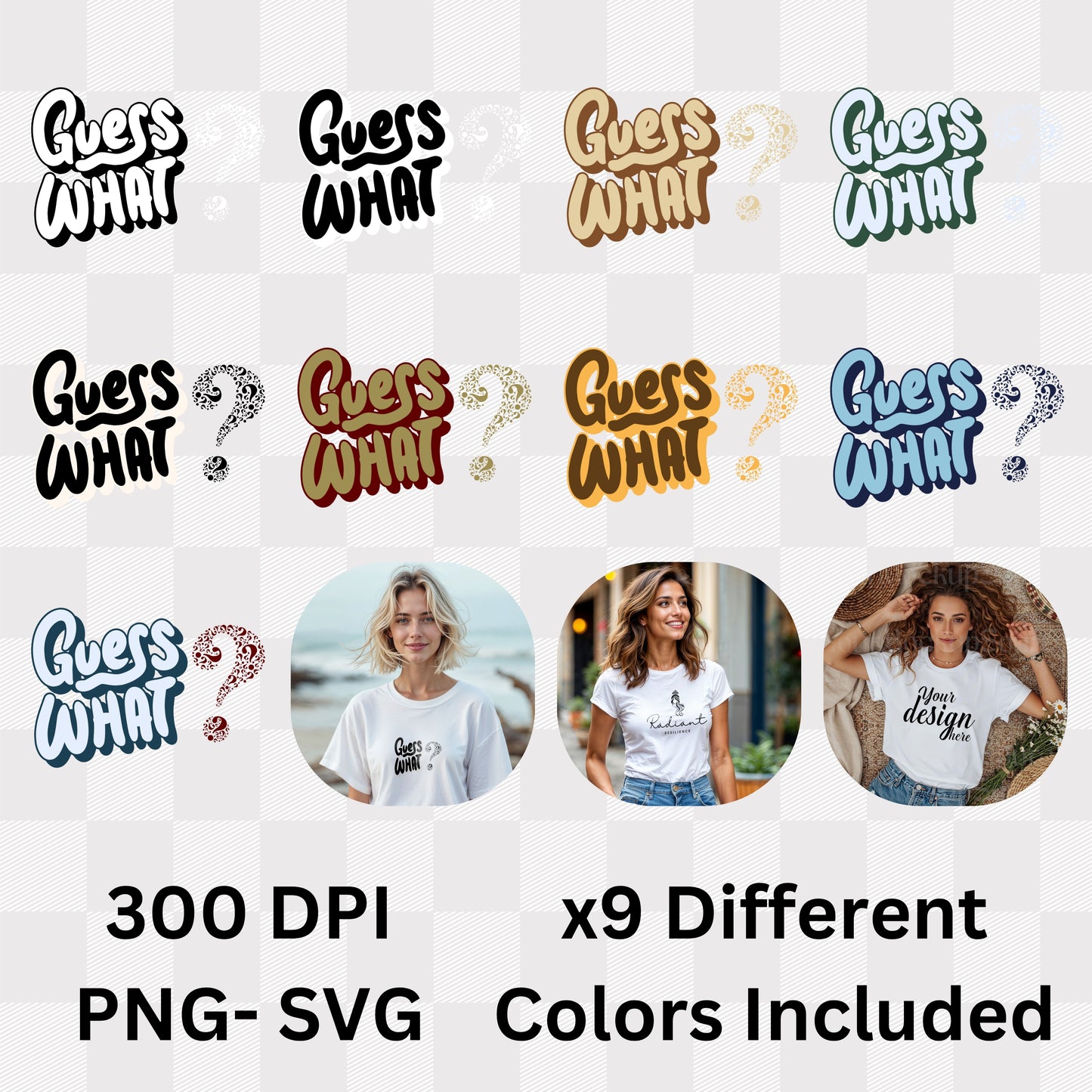 Guess What? - Playful Question Mark Typography Mystery Surprise Conversation Starter Artwork