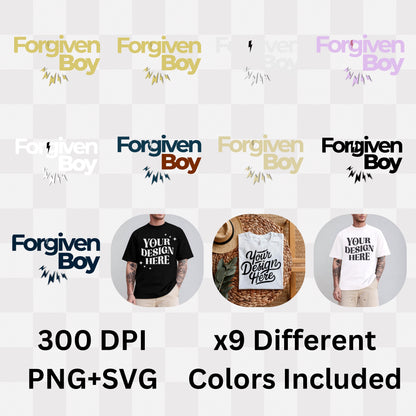 Forgiven Boy - Faith-Based Redemption Statement Artwork