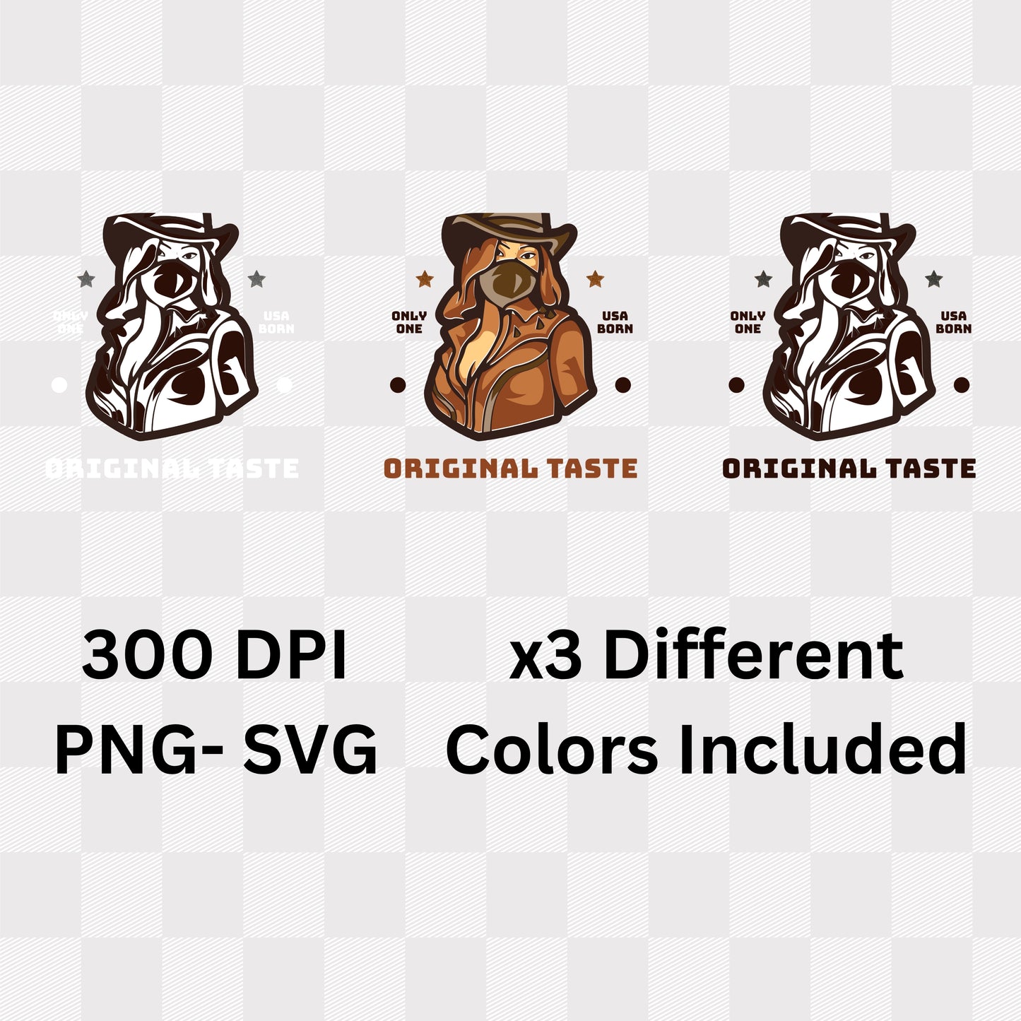 Original Taste - Vintage Western Cowboy Dog Authentic American Statement Artwork