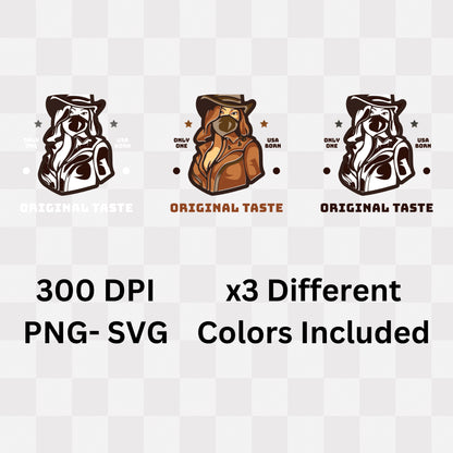 Original Taste - Vintage Western Cowboy Dog Authentic American Statement Artwork