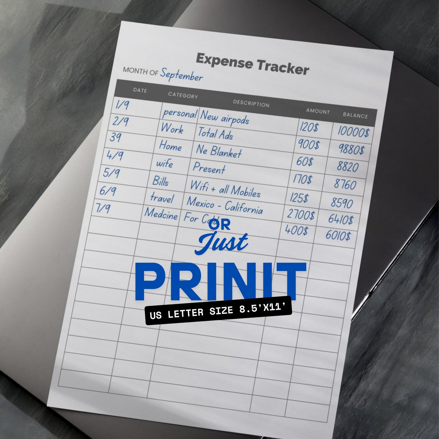 Expenses Tracker PDF