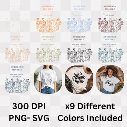 Authentic Mindset Find Your Passion Not Approval - Greek Philosophy Statement Artwork