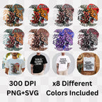 Free Mind Wild Soul - Japanese Tiger Floral Statement Artwork