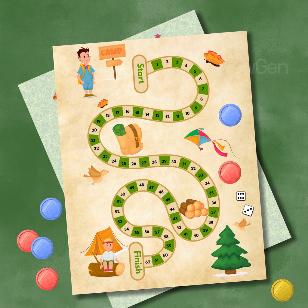 7 Roll A Die Race Paper Games