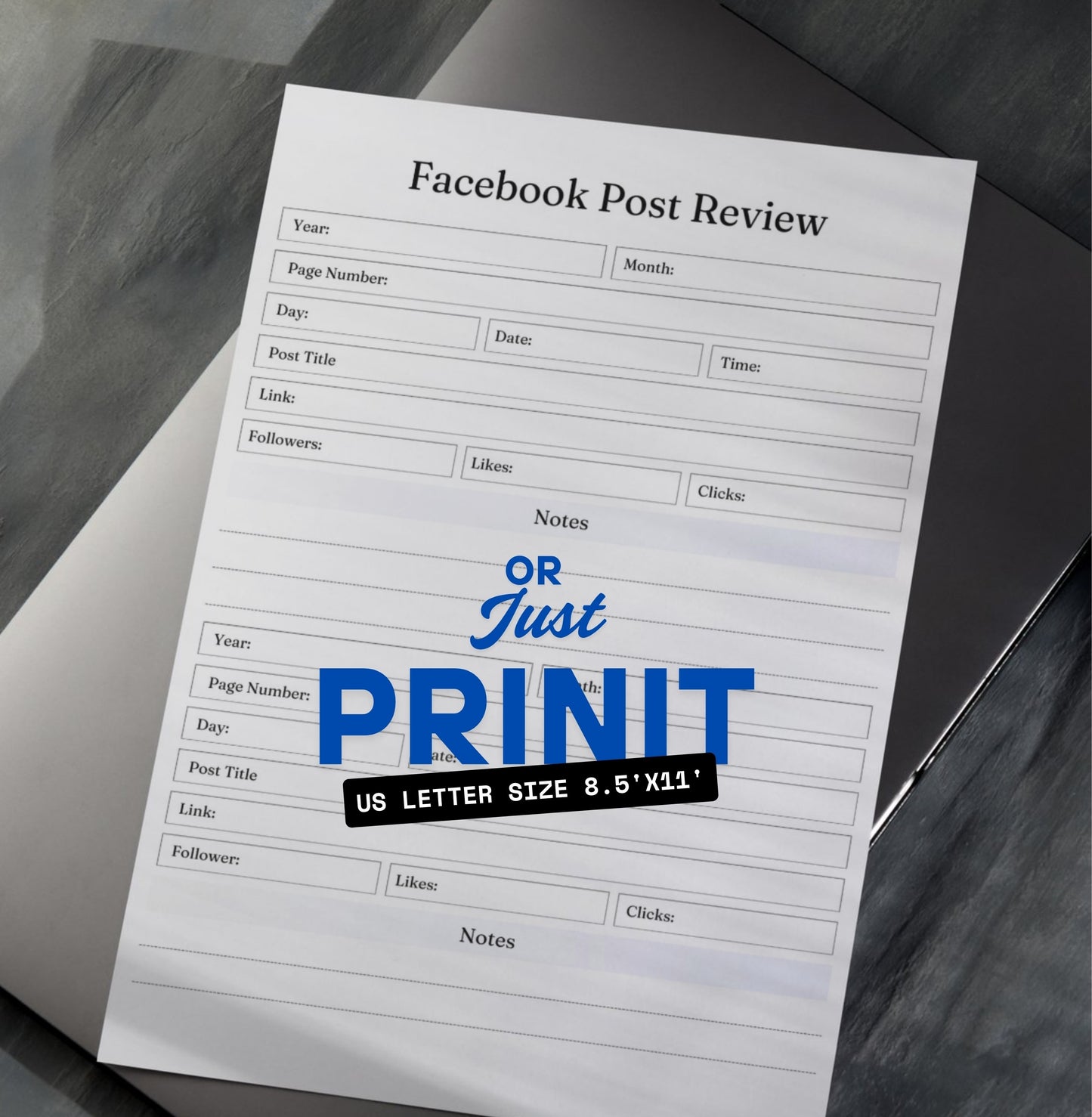 Facebook Post Review Sheet