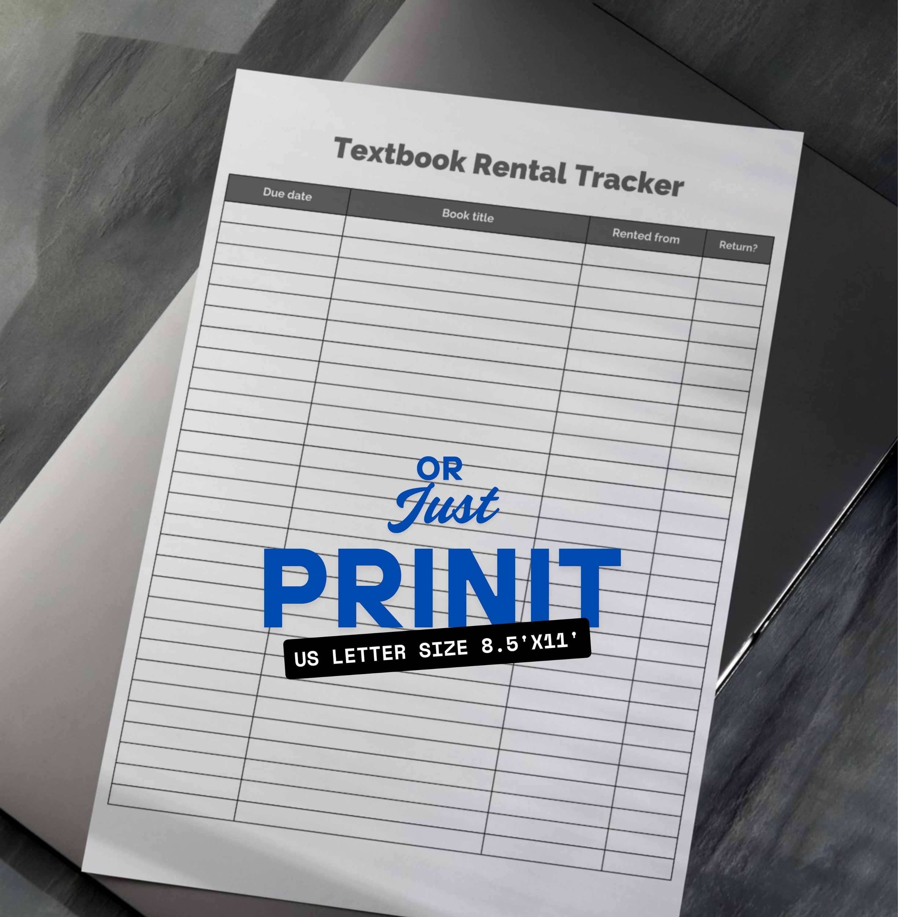 Textbook Rental Tracker