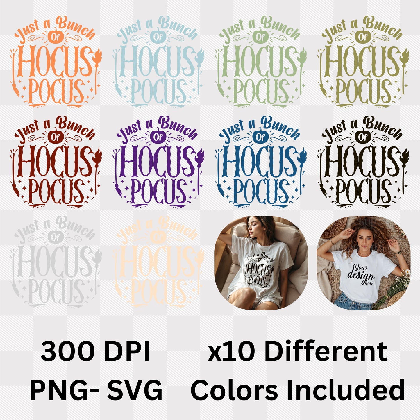 Just A Bunch Of Hocus Pocus - Witchy Halloween Magic Spell Statement Artwork