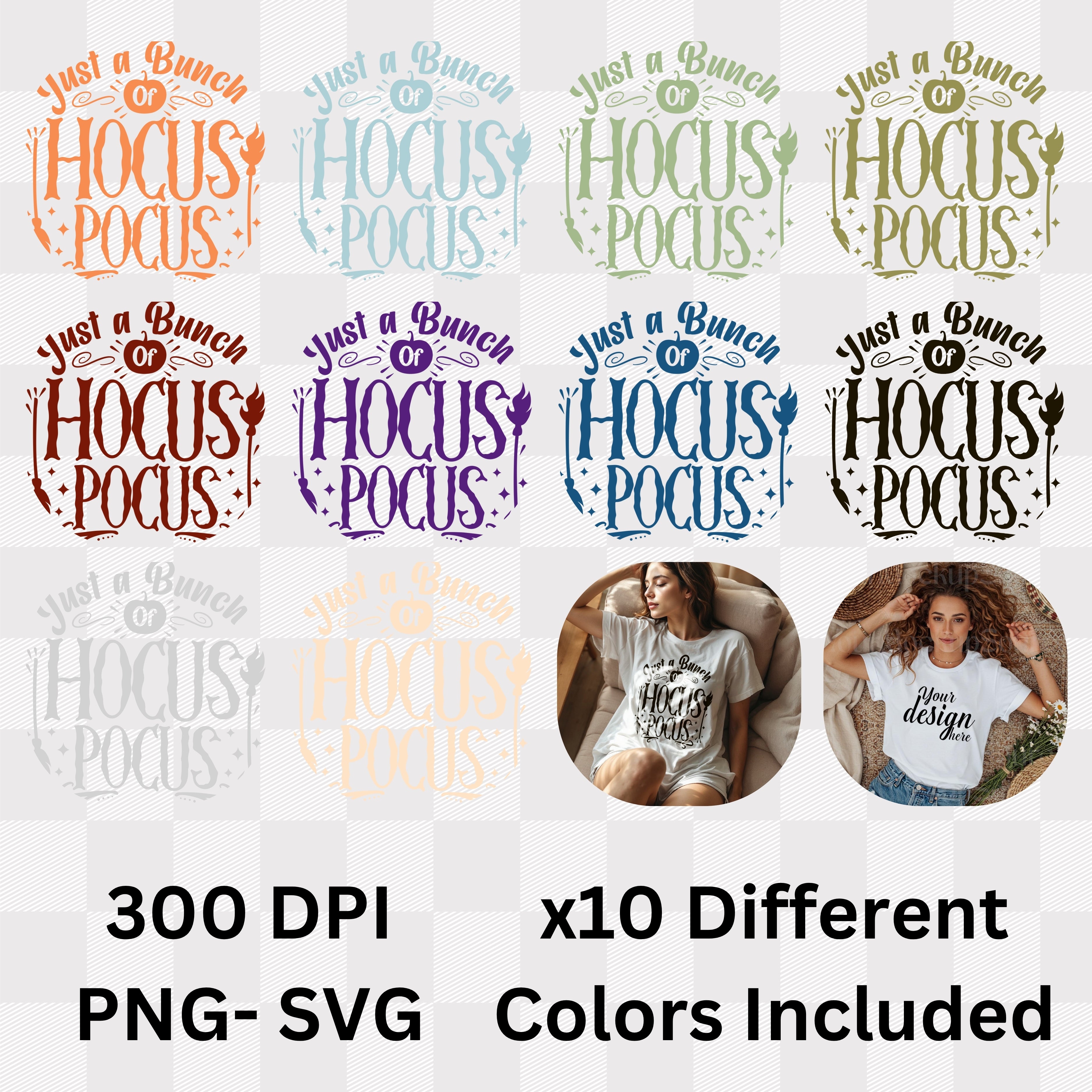 Just A Bunch Of Hocus Pocus - Witchy Halloween Magic Spell Statement Artwork