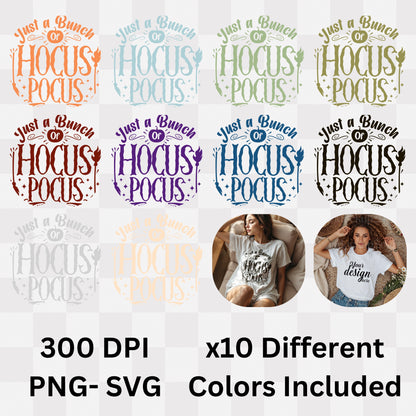 Just A Bunch Of Hocus Pocus - Witchy Halloween Magic Spell Statement Artwork