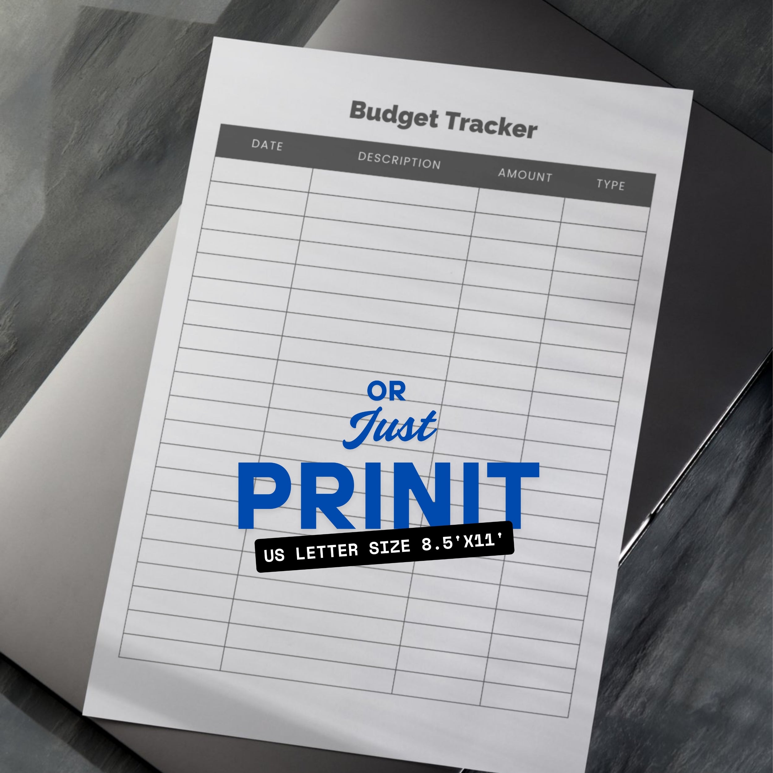 Budget Tracker PDF Paper