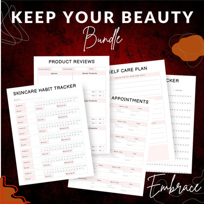 Self Care Planner Bundle For Her