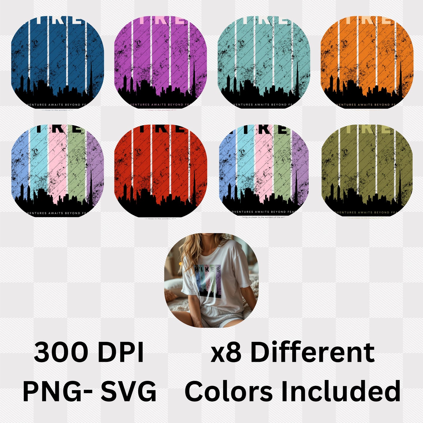 Hikes Adventures Awaits Beyond Fears - Outdoor Exploration Travel Statement Artwork