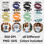 Stay Boss - Bold Lips Print Typography Confidence Authority Statement Artwork