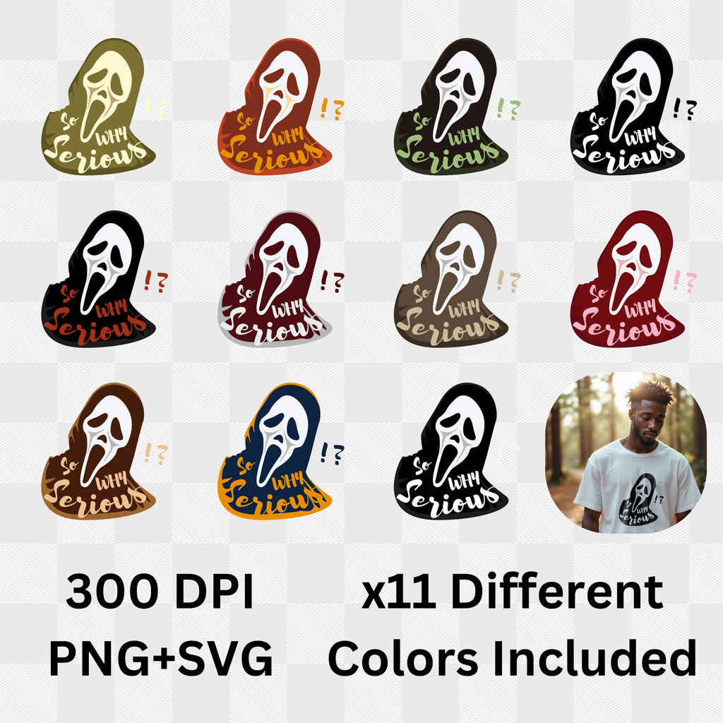 Why So Serious ?! - Horror Comedy Scream Face Statement Artwork