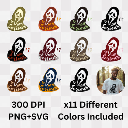 Why So Serious ?! - Horror Comedy Scream Face Statement Artwork