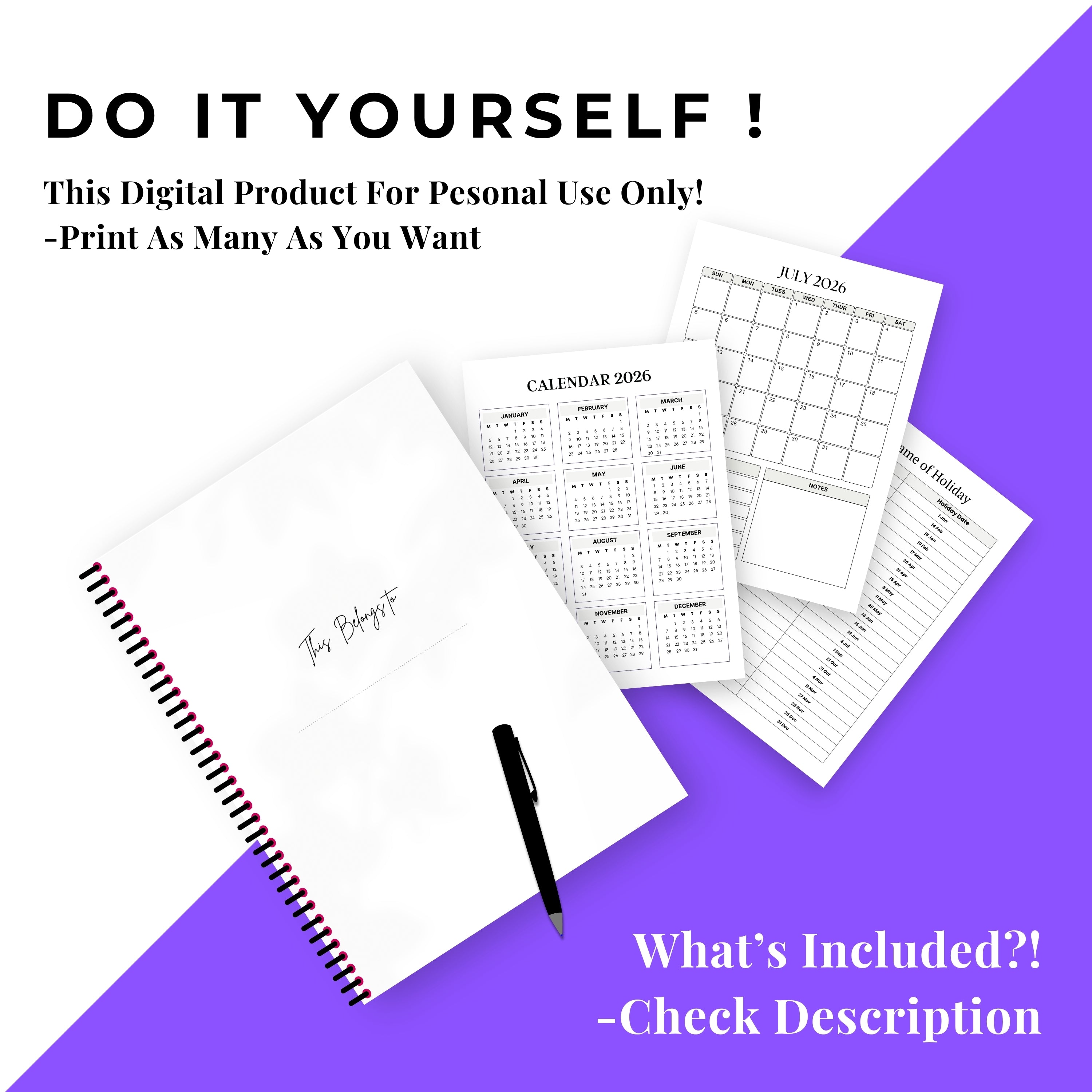 2026 Home Collegian Planner Bundle