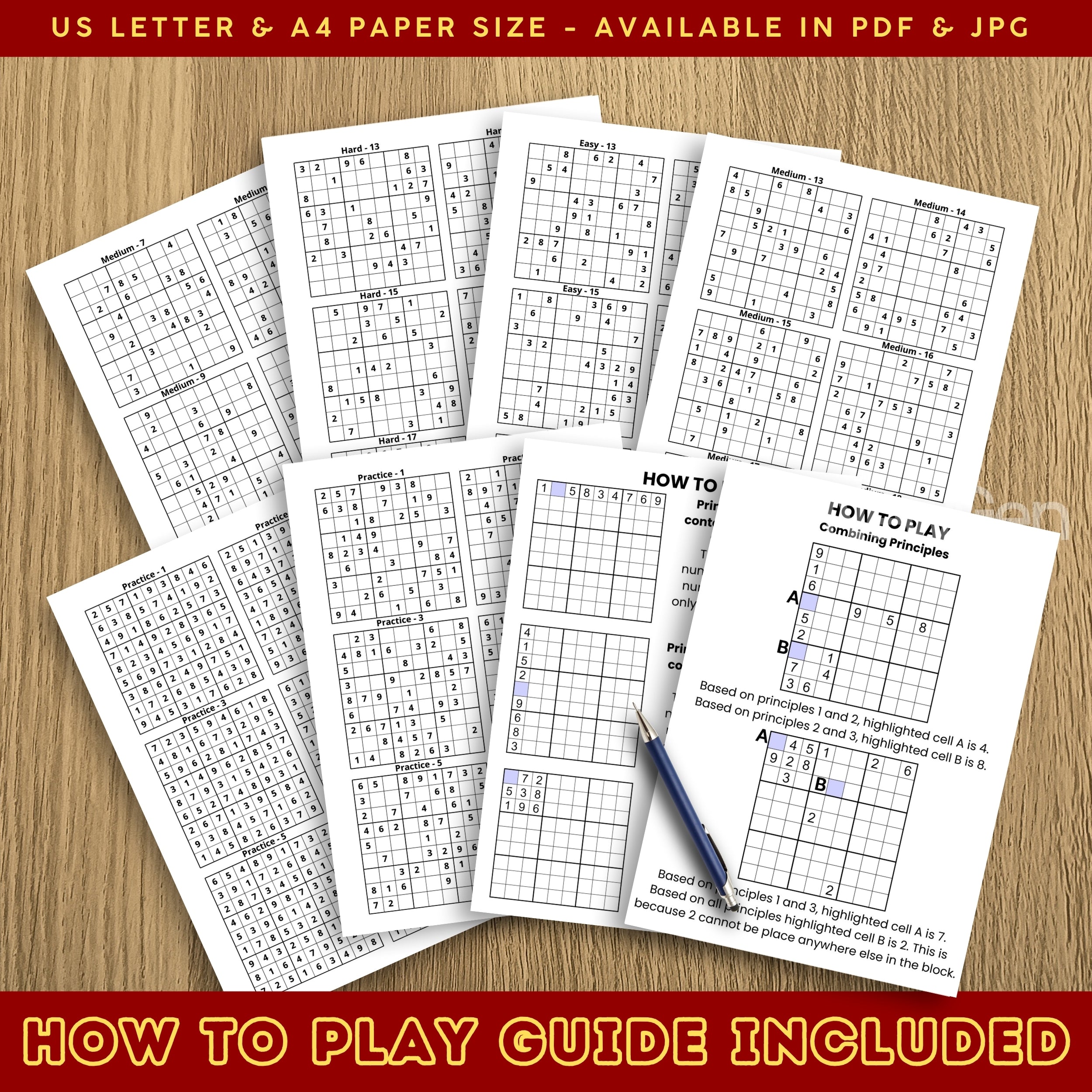 +1000 Senior Sudoku Pro Pack Bundle - 3 Levels