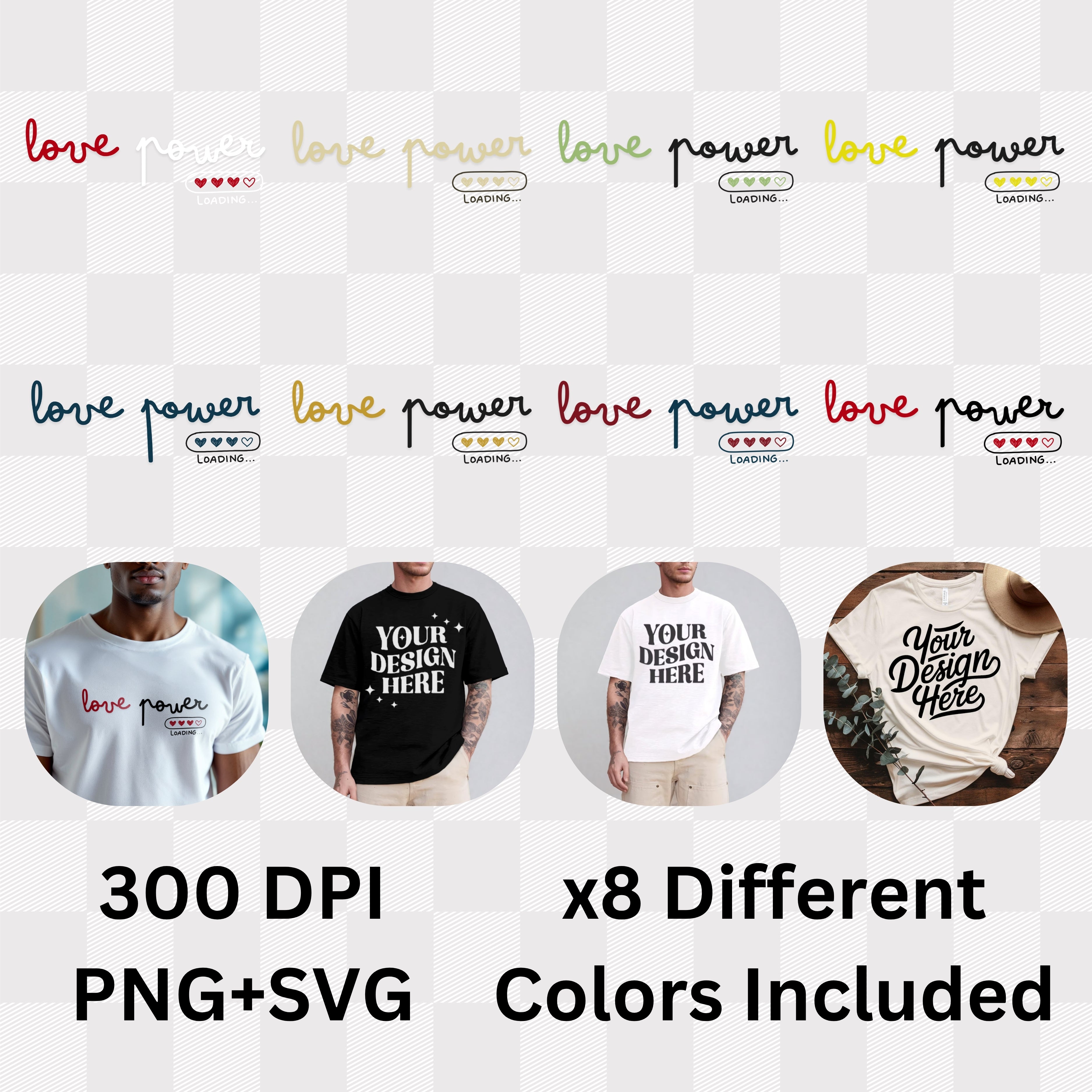 Love Power Loading - Romantic Loading Bar Statement Artwork