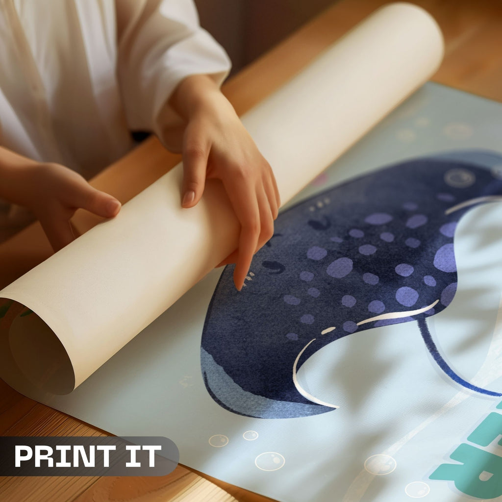 Room of World Explorer - Premium Ocean-Themed Wall Art for Children's Spaces