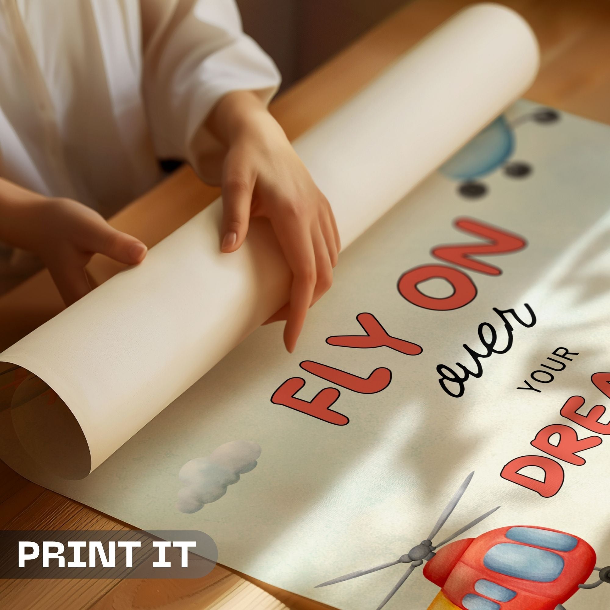 Fly On Over Your Dreams - Believe in Yourself Always Wall Art