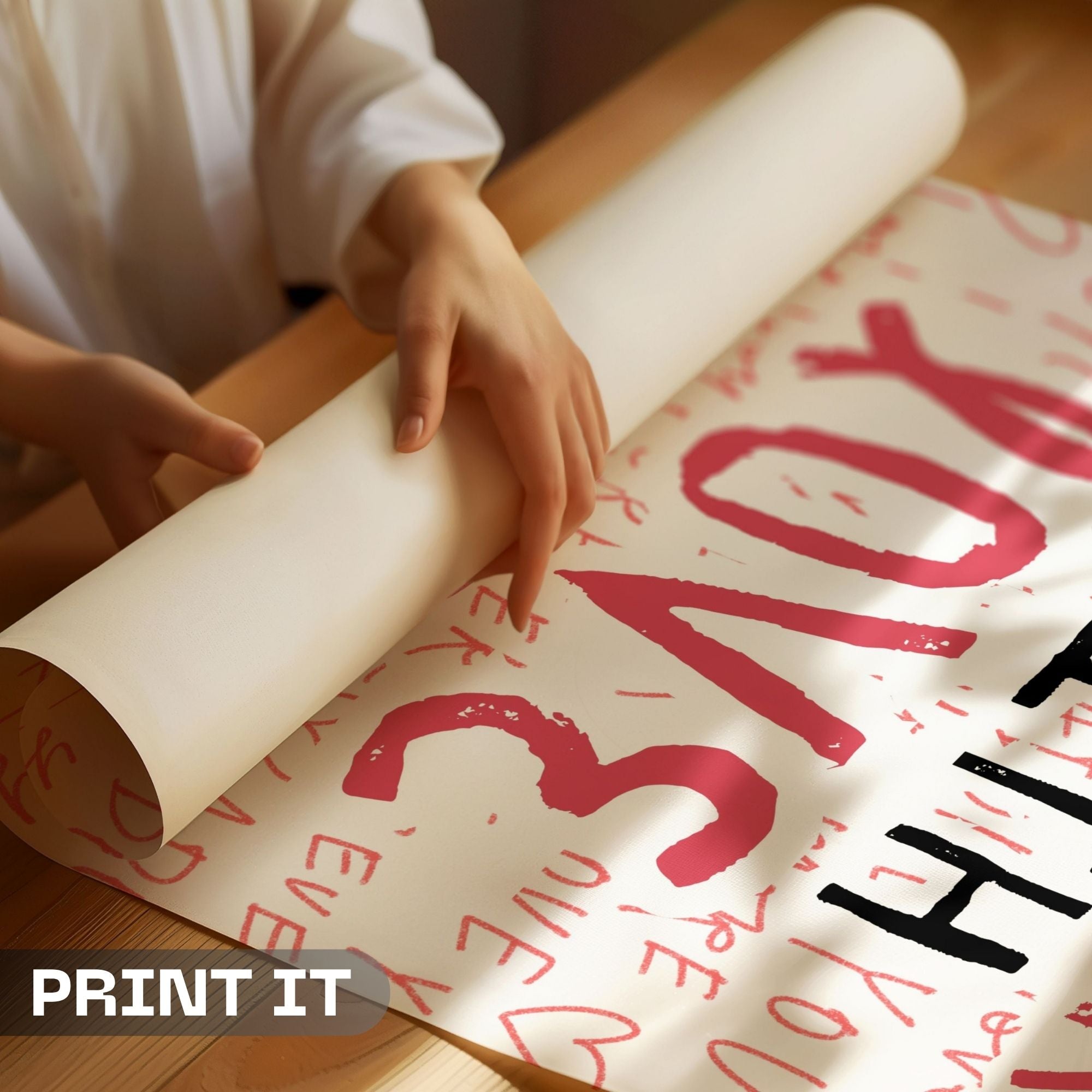 Life Better With Love - Romantic Typography Wall Art | Love Message Poster