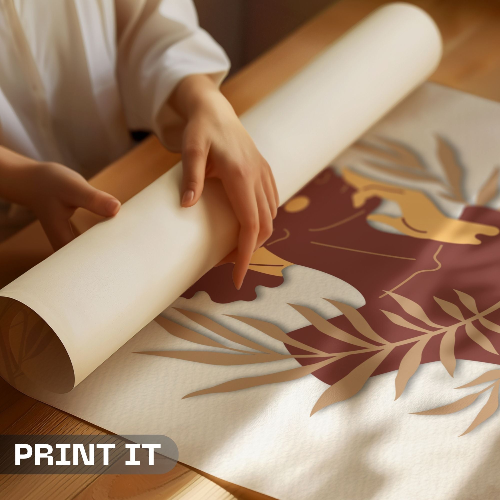 Stay Grateful - African American Gratitude Wall Art | Botanical Portrait Poster