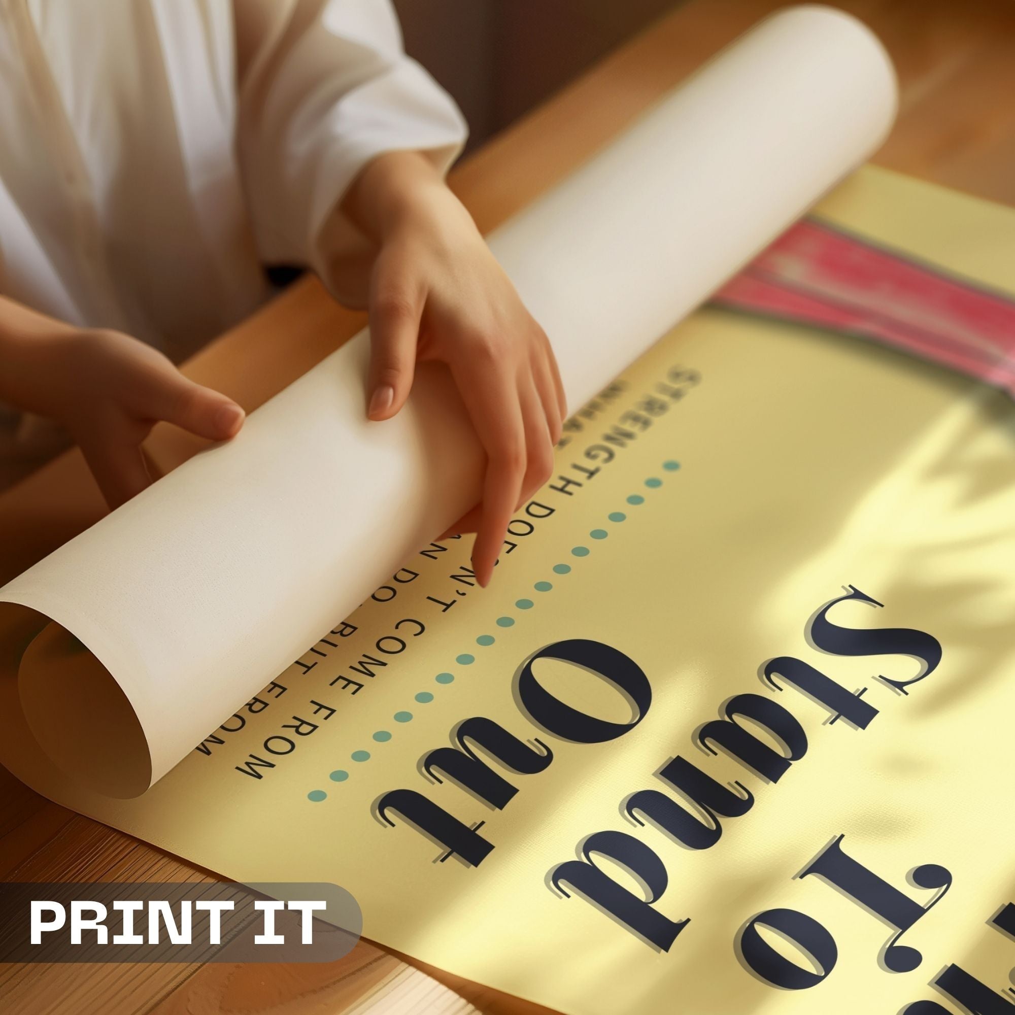 Born To Stand Out - Vintage Fashion Empowerment Wall Art | Elegant Woman Poster