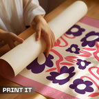 Time To Move And Groove - Retro Floral Dance Wall Art Print | Playful Typography Poster